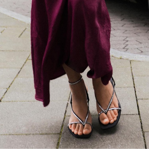 Zara Rhinestone Heeled Sandals US 6.5 - Picture 2 of 7